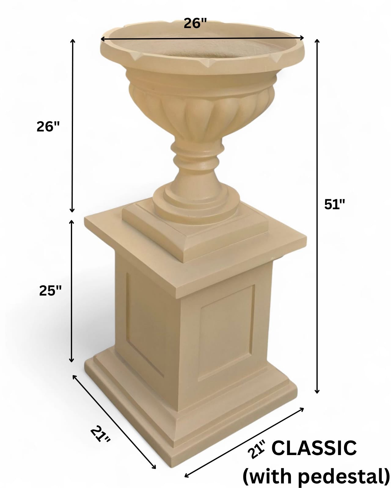 Classic planter (with pedestal)