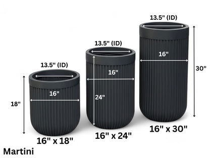 Martini planters by Avantika's Garden