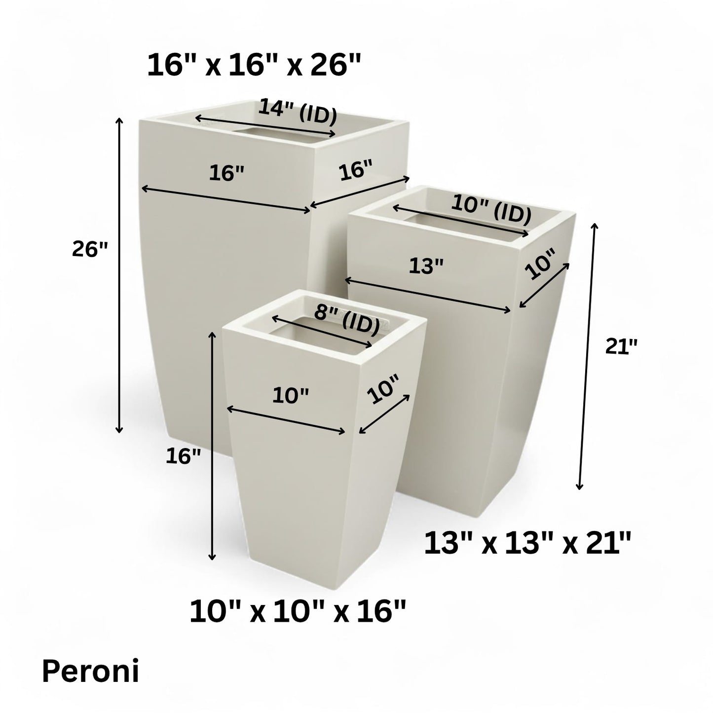 Peroni planters by Avantika's Garden