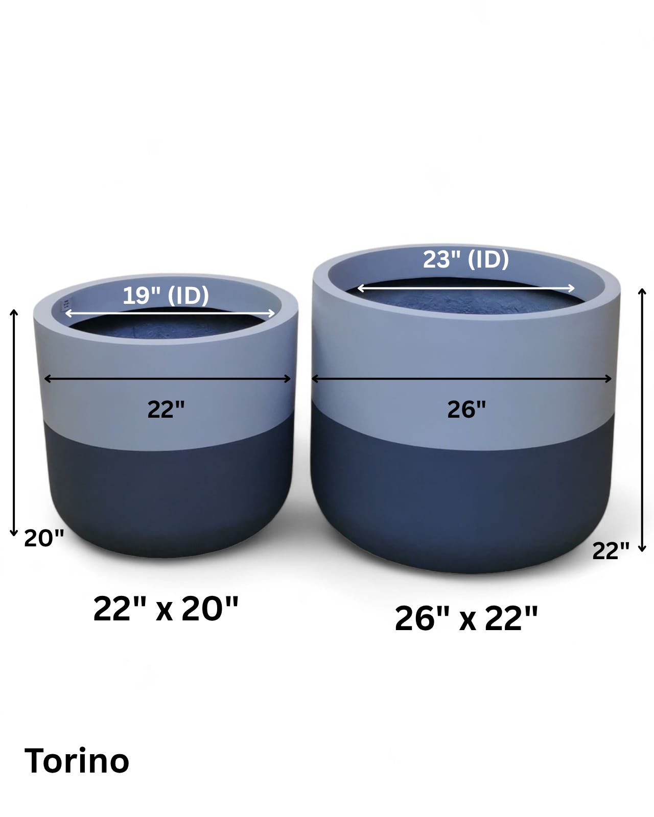 Torino planters by Avantika's Garden