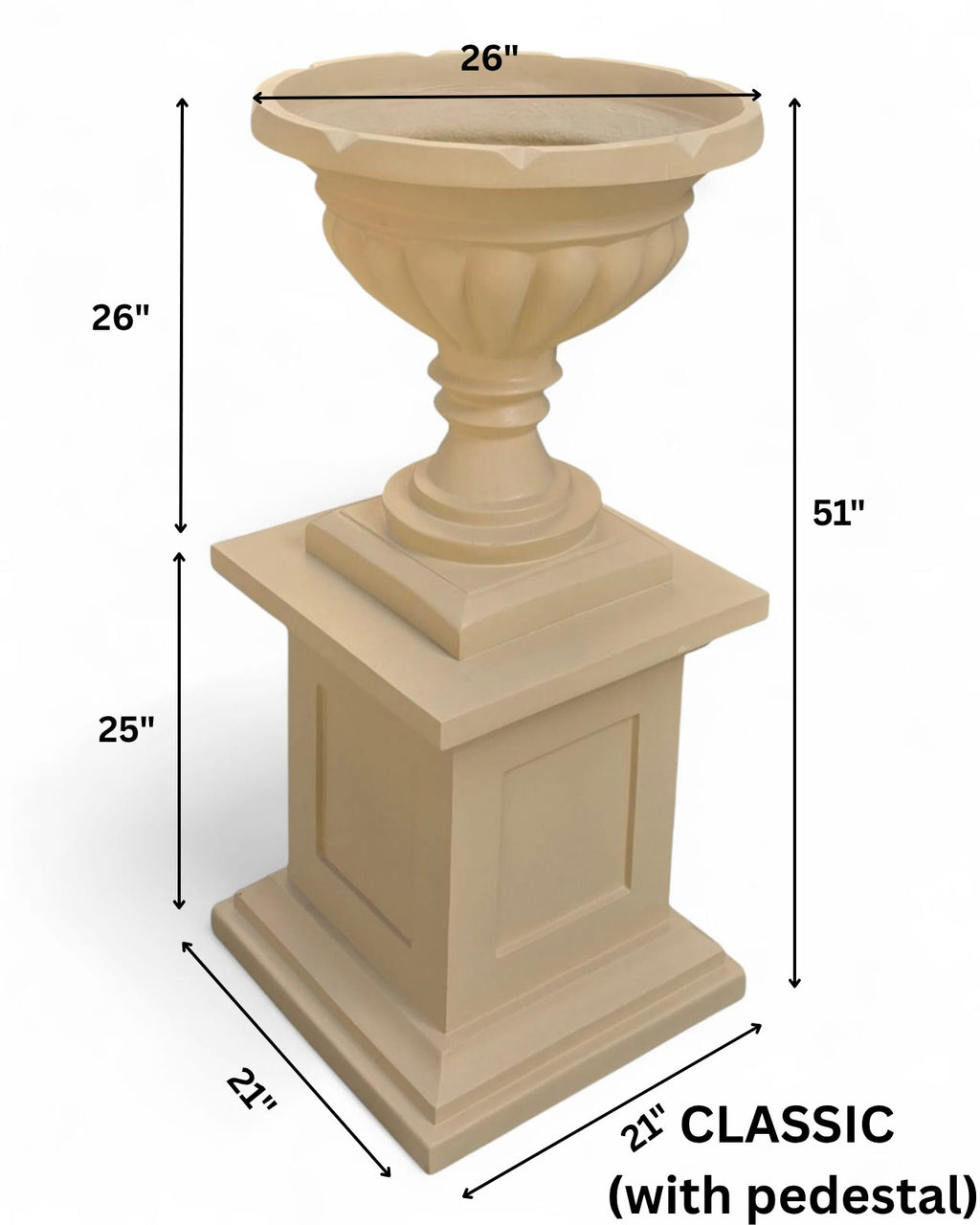 Classic planter (with pedestal)