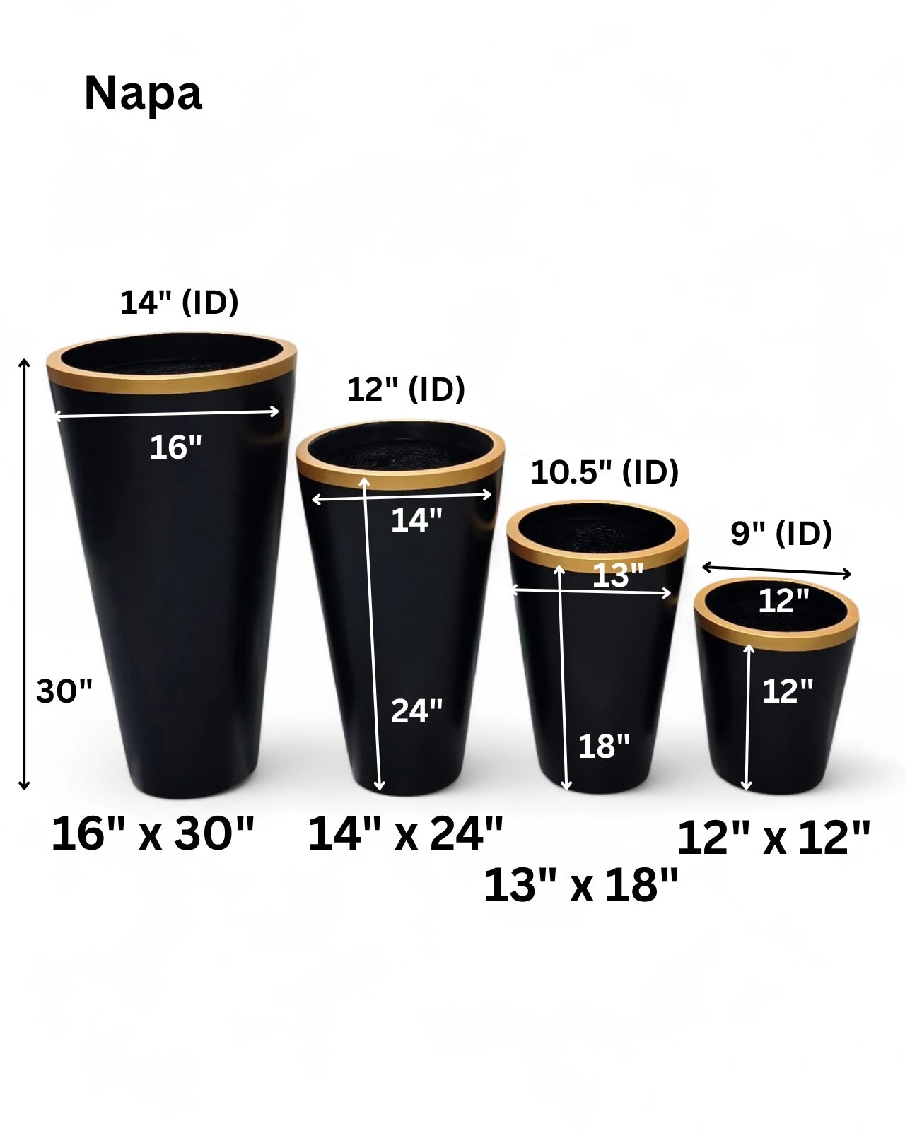 Napa planters by Avantika's Garden